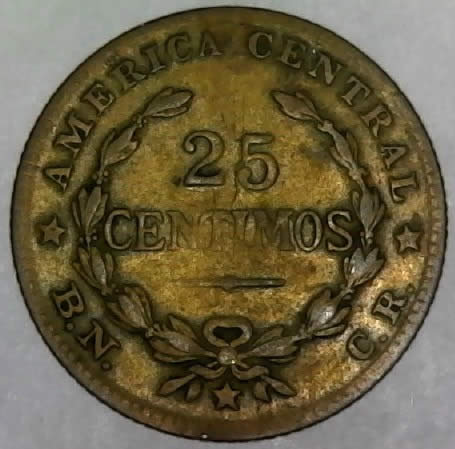 1946-25-Centimos-Costa-Rica-Major-Doubled-Die-Obverse